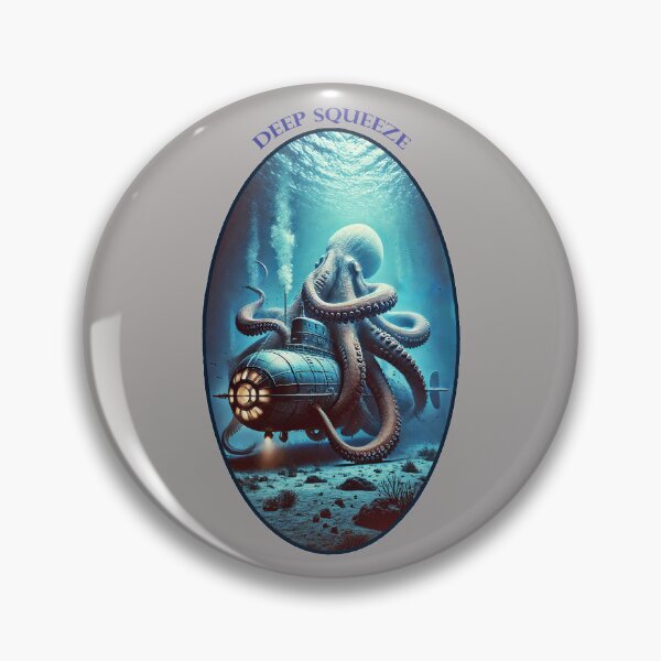 Item preview, Giant Octopus with its Arms Wrapped Around a Submarine URM designed and sold by urmaddad.