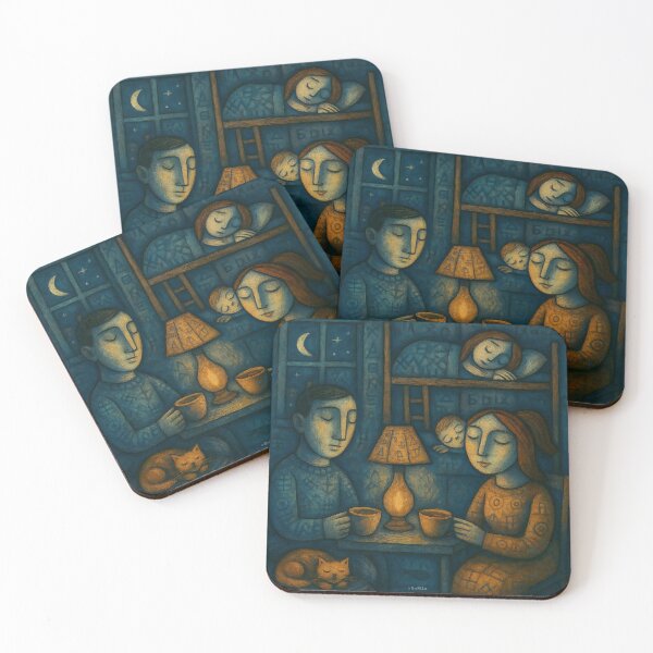 Item preview, Happy family. Naive art designed and sold by BoBiloArt.