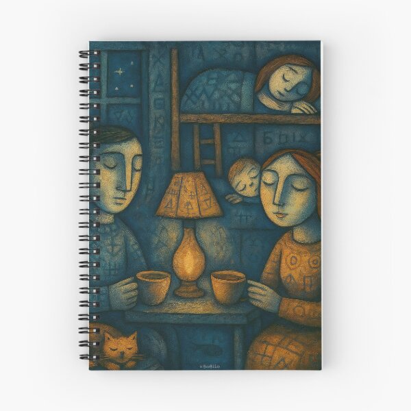 Item preview, Happy family. Naive art designed and sold by BoBiloArt.