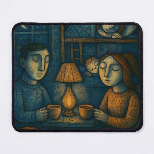 Item preview, Happy family. Naive art designed and sold by BoBiloArt.