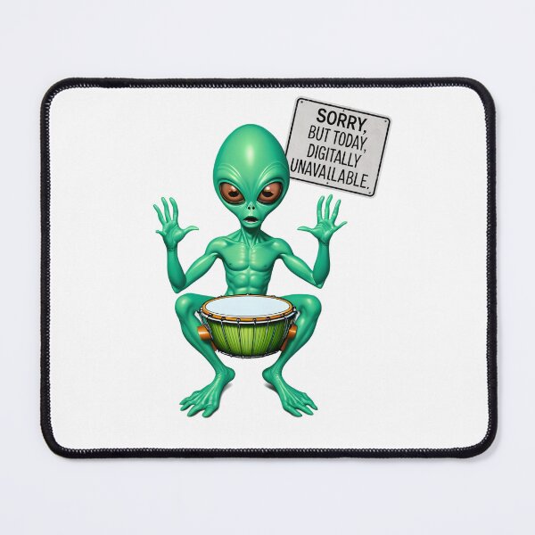 Item preview, Alien playing bongo but not available designed and sold by Museum Of Non-Existing Art.