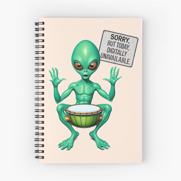Item preview, Alien playing bongo but not available designed and sold by Museum Of Non-Existing Art.