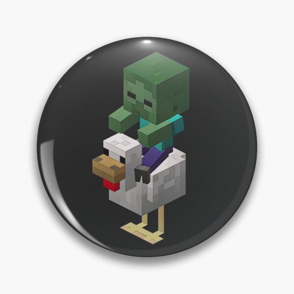 Item preview, Block Minecraft Inspired Digital Cartoon Drawing of Chicken Jockey designed and sold by heyitsmeraya.
