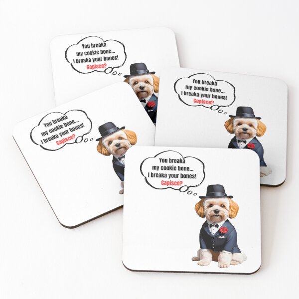 Item preview, Maltipoo Mafia Boss – Cute Cookie Protector Dog Art designed and sold by Fredster1966.
