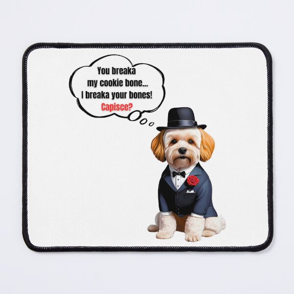Item preview, Maltipoo Mafia Boss – Cute Cookie Protector Dog Art designed and sold by Fredster1966.