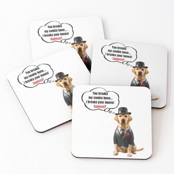 Item preview, Labrador Retriever Mafia Boss – Funny Cookie Bone Protector Dog Art designed and sold by Fredster1966.