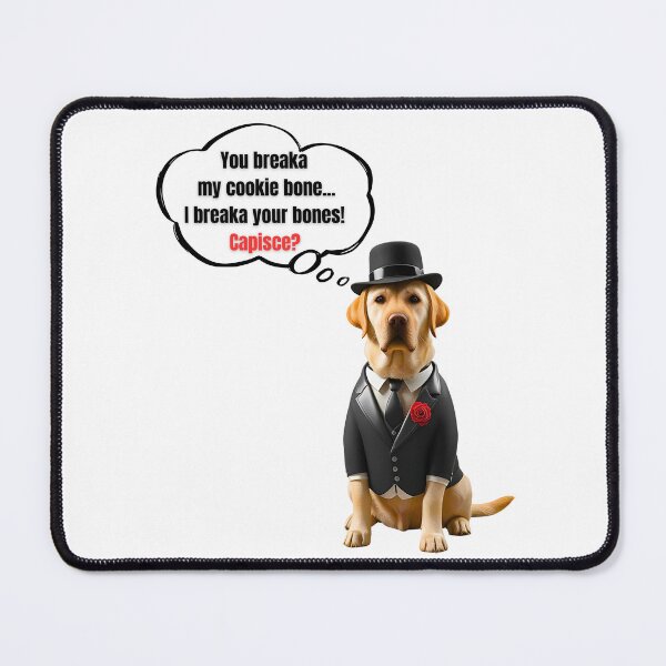 Item preview, Labrador Retriever Mafia Boss – Funny Cookie Bone Protector Dog Art designed and sold by Fredster1966.