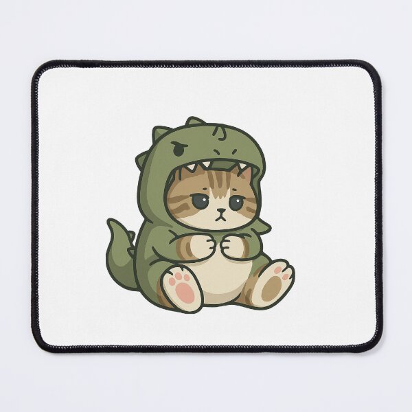 Item preview, Cute Cat in Dino Costume – Belly Rub Bliss designed and sold by sabily.