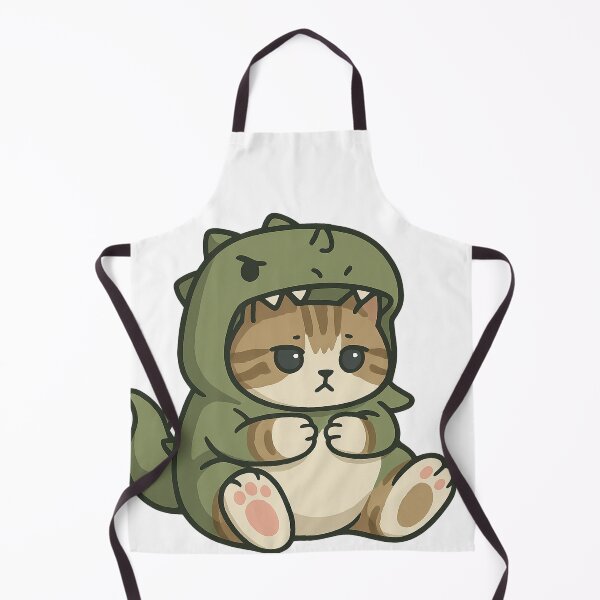 Item preview, Cute Cat in Dino Costume – Belly Rub Bliss designed and sold by sabily.