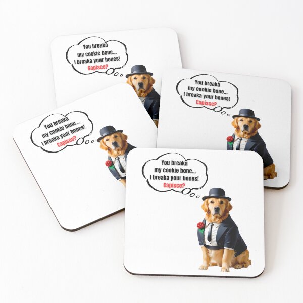 Item preview, Golden Retriever Mafia Boss – Funny Cookie Bone Enforcer Dog Art designed and sold by Fredster1966.