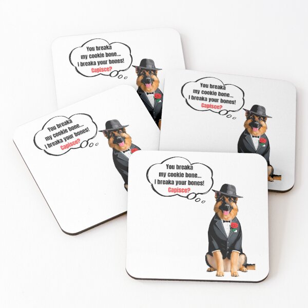 Item preview, German Shepherd Mafia Boss – Funny Cookie Bone Protector Dog Art designed and sold by Fredster1966.