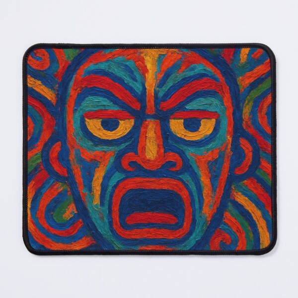 Item preview, Abstract Bomboclat Expressionist Face in Vibrant Swirls designed and sold by Manyface Artistry.