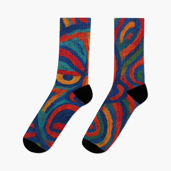 Item preview, Abstract Bomboclat Expressionist Face in Vibrant Swirls designed and sold by Manyface Artistry.