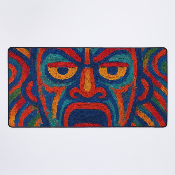Item preview, Abstract Bomboclat Expressionist Face in Vibrant Swirls designed and sold by Manyface Artistry.