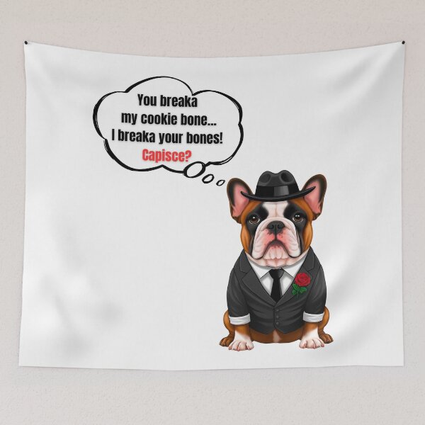 Item preview, French Bulldog Mafia Boss – Funny “Cookie Bone Protector” Dog Lover Design designed and sold by Fredster1966.