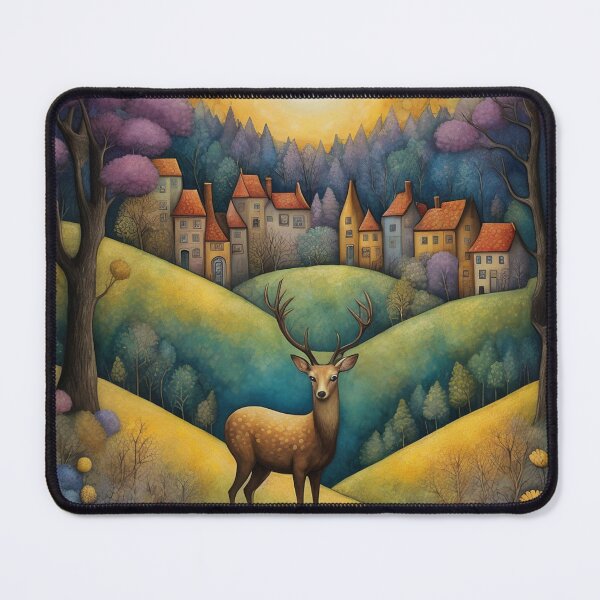 Item preview, Copy of Copy of Rural night landscape of Norway in the style of naive art designed and sold by BoBiloArt.