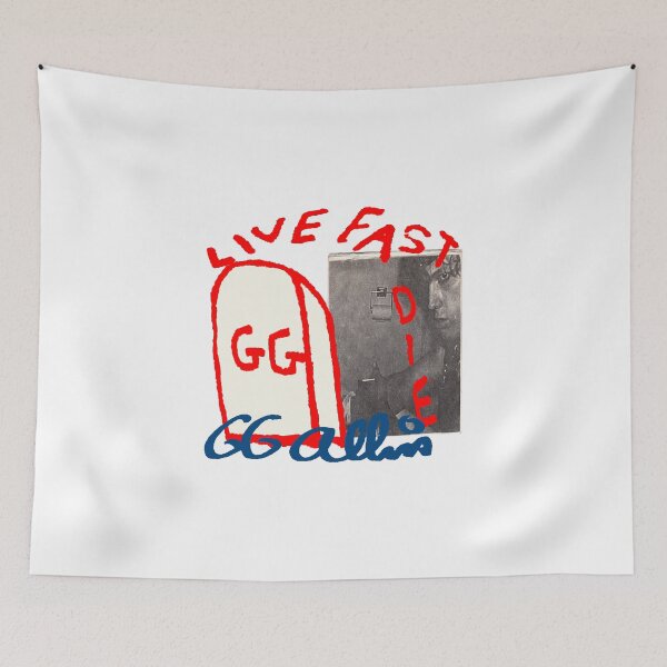 Item preview, GG ALLIN - LIVE FAST DIE FAST  designed and sold by skeletons-lair.