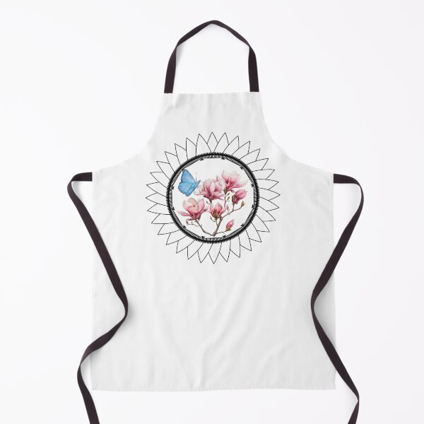 Item preview, Pink Magnolias with Blue Butterfly, Framed designed and sold by CarolBeeDesigns.
