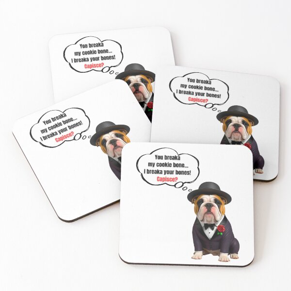 Item preview, English Bulldog Mafia Boss – Funny “Cookie Bone Enforcer” Dog Lover Art designed and sold by Fredster1966.