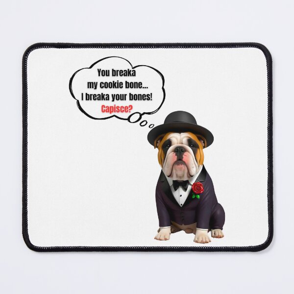Item preview, English Bulldog Mafia Boss – Funny “Cookie Bone Enforcer” Dog Lover Art designed and sold by Fredster1966.