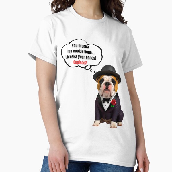 Item preview, English Bulldog Mafia Boss – Funny “Cookie Bone Enforcer” Dog Lover Art designed and sold by Fredster1966.