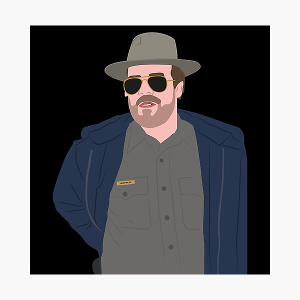 Item preview, Jim Hopper Chief Stranger Things Netflix designed and sold by KamiTrendz.
