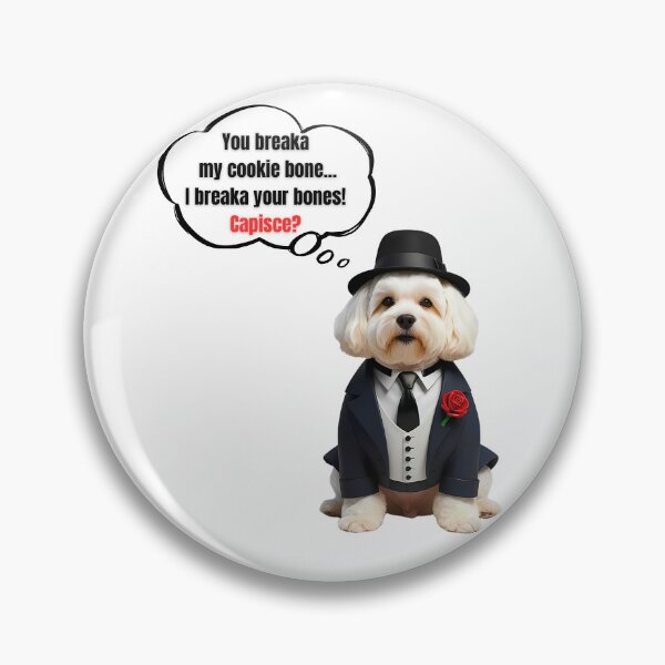 Item preview, Bichon Frise Mafia Boss – Cute Cookie Protector Dog Art designed and sold by Fredster1966.