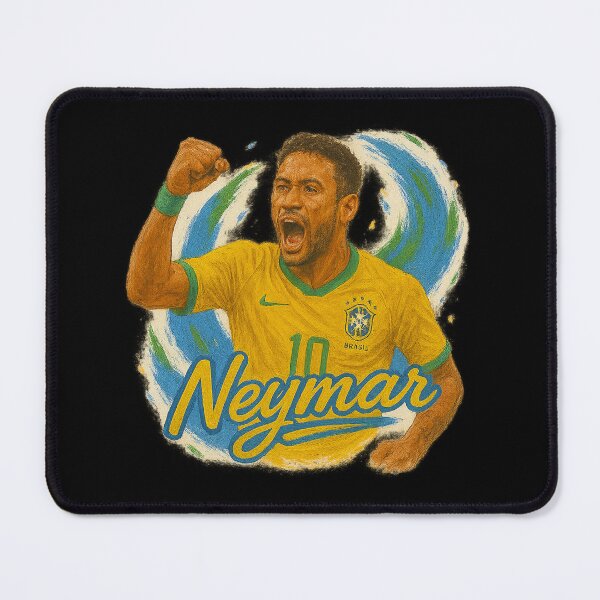 Item preview, Neymar Brazil Art – Dynamic Football Superstar Tribute Design designed and sold by VintageVibes Co..