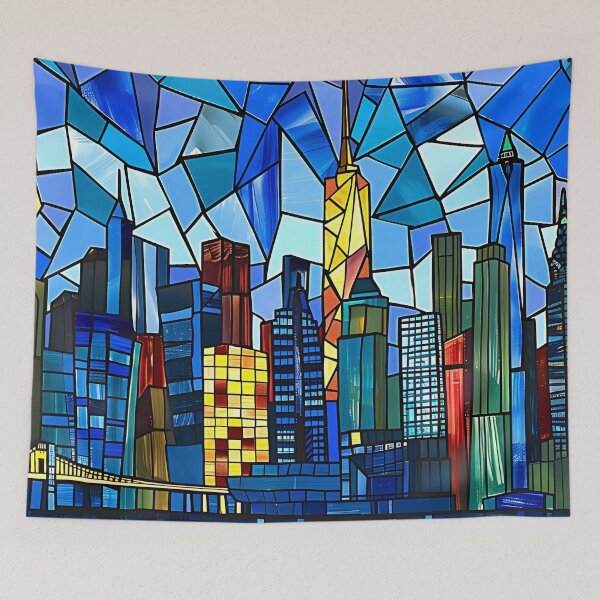 Item preview, Mosaic Cityscape designed and sold by Bliss Find And Design.