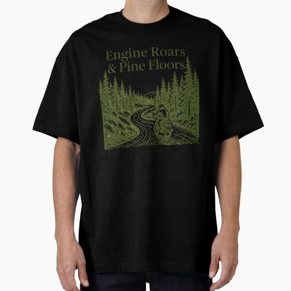 Item preview, Engine Roars & Pine Floors – Forest Road Biker Tee designed and sold by GalaxyInstore.