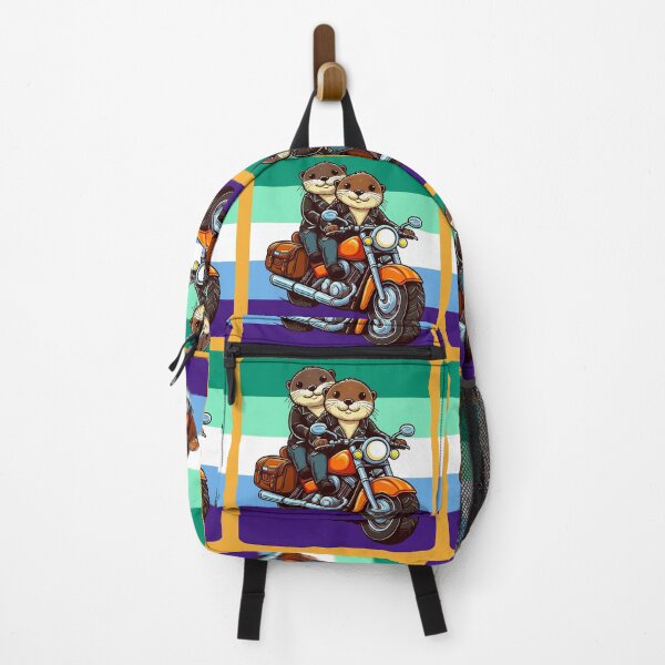 Item preview, Gay Otters on a Motorcycle designed and sold by Ghost on Toast.