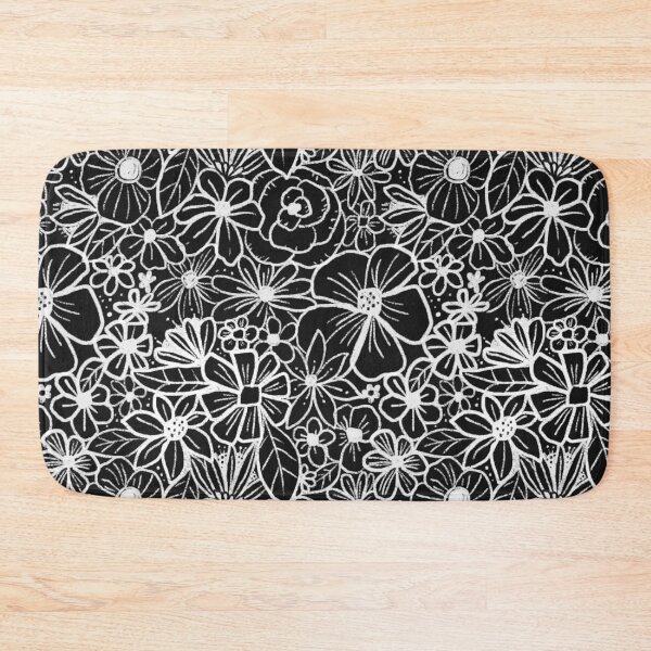 Item preview, Chalkboard Flowers Black and White designed and sold by Stephanie McRae.