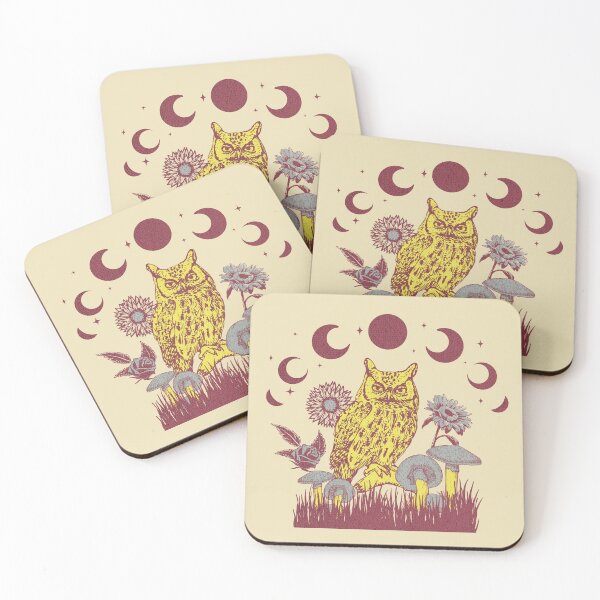 Item preview, Owl and Moon Phases designed and sold by stormstyles.