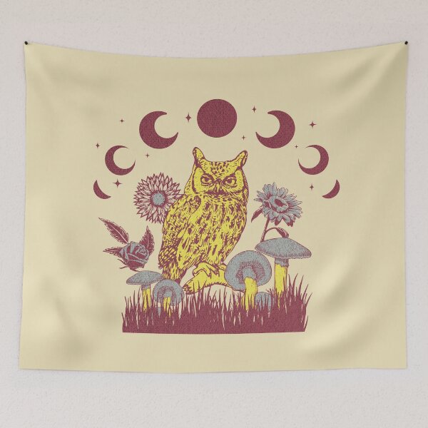 Item preview, Owl and Moon Phases designed and sold by stormstyles.