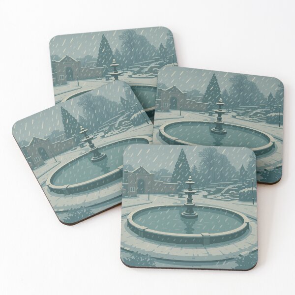 Item preview, Corporation Park in Winter – Snowfall Over Blackburn's Hidden Gem designed and sold by Shafiq Khan.
