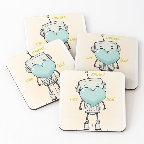 Item preview, Healing hearts robot  designed and sold by Mind Empowerment Designs.