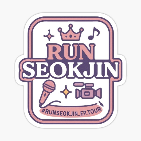 Artikel-Vorschau von Run Seokjin Tour (klein) – Weiß/Klarer Hintergrund, designt und verkauft von ichilana.