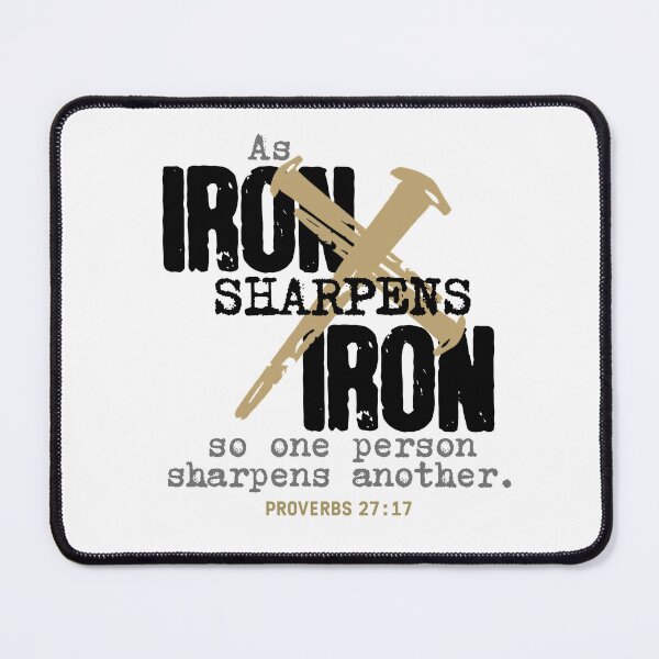 Item preview, Iron sharpens Iron - Proverbs 27:17 - black designed and sold by Cane & Abel Creations ..