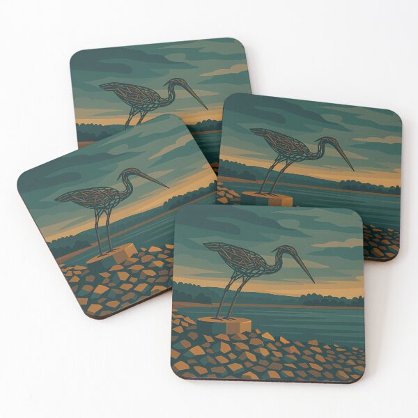 Item preview, Heron Sculpture – Entwistle Reservoir at Dusk designed and sold by Shafiq Khan.