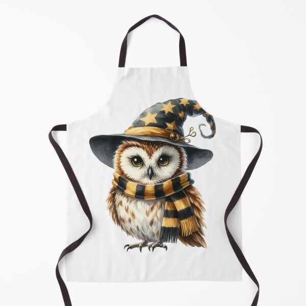 Item preview, Sunlit Owl in Yellow & Black Wizard Ensemble - Cheerful Avian Watercolor Art designed and sold by 2ndSketch.