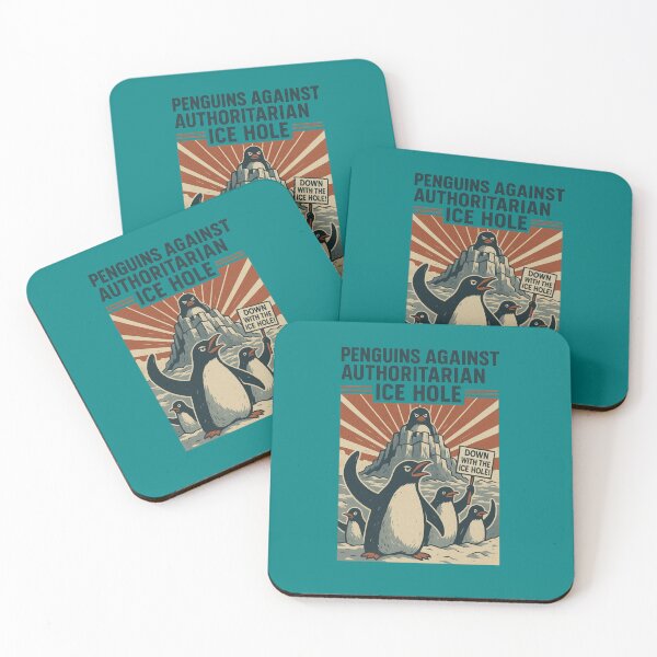 Item preview, Penguins Against Authoritarian Ice Hole designed and sold by PrintHorizonD.