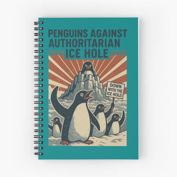 Item preview, Penguins Against Authoritarian Ice Hole designed and sold by PrintHorizonD.