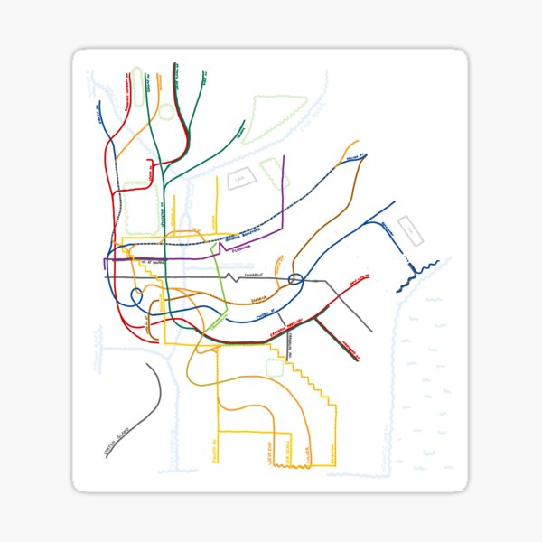 Item preview, Hand-Drawn NYC Subway Map designed and sold by crtep.