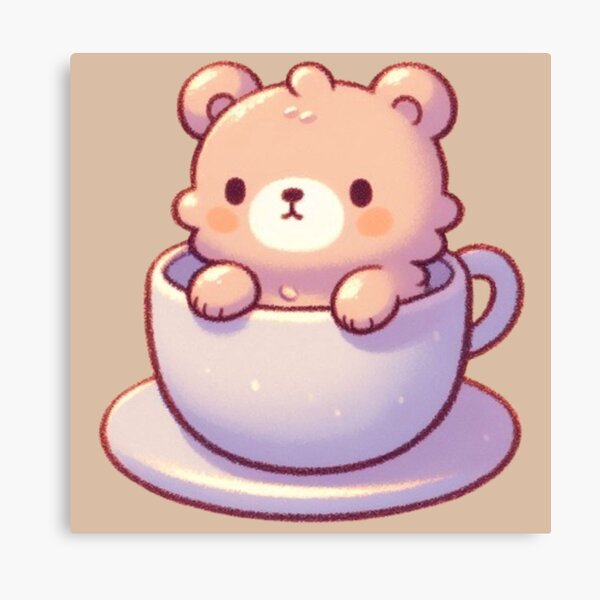 Item preview, Chibi bear in a mug designed and sold by Lastsnoww.
