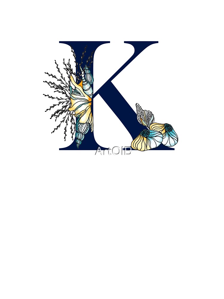 Letter K Uppercase Alphabet T-Shirt Letter K Uppercase Alphabet T-Shirt
