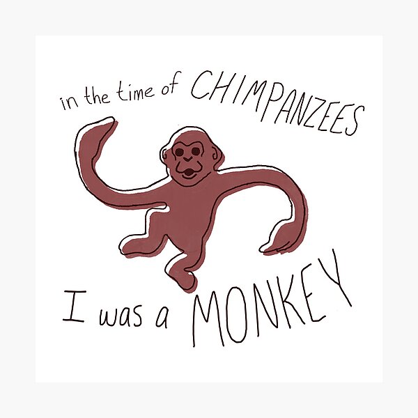 Item preview, I Was A Monkey designed and sold by Contrarian.Art.