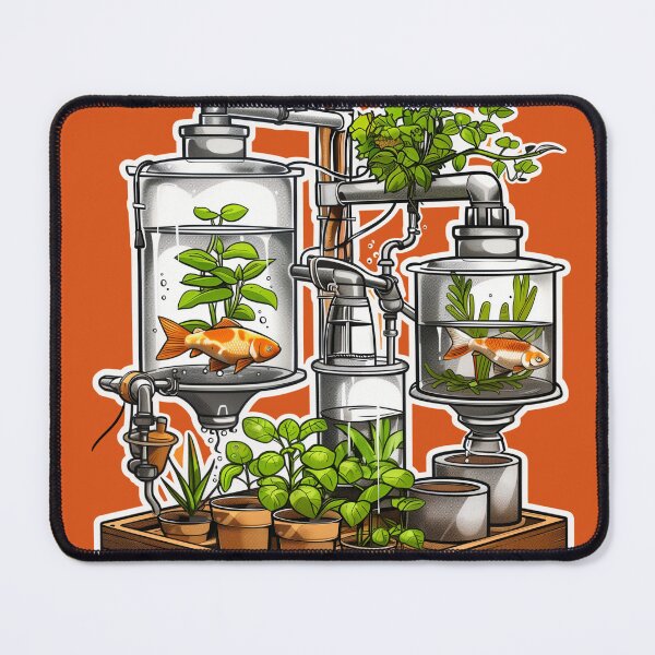 Item preview, Aquaponics System Sticker | Cute Fish and Plants Eco Design for T-Shirts designed and sold by GenXSchematic.