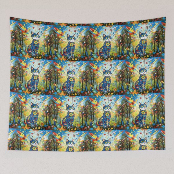 Item preview, Cat angel among roses. designed and sold by Natalia-Vlad.