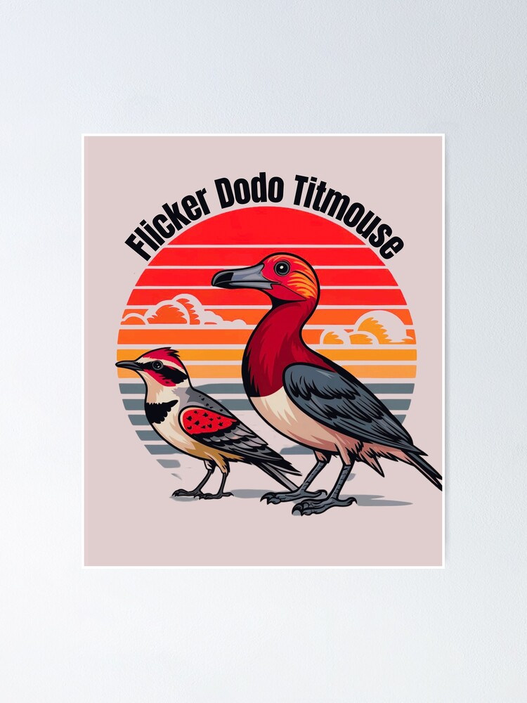 flicker dodo titmouse apparel Bird Nerd wildlife Bird Lover