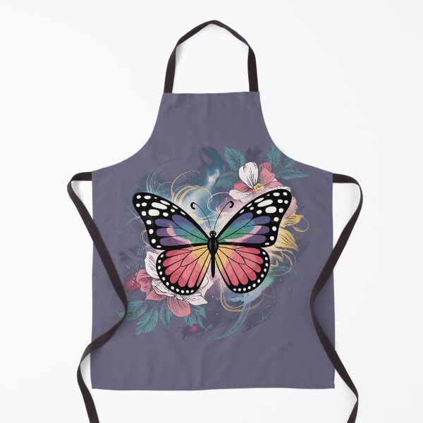 Item preview, Cosmic Rainbow Butterfly with Floral Dreamscape designed and sold by BirdsnStuff.